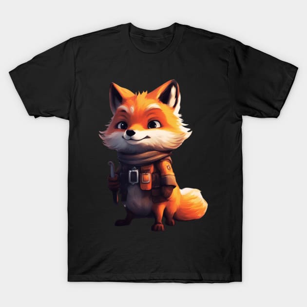 Sizzling Sausage Fox T-Shirt by Flossy